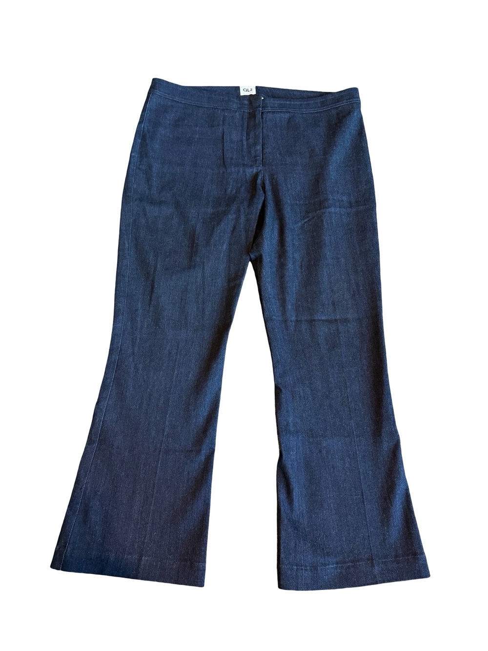 QL2 Monet Dark Wash Jeans Trousers Pants Wide Leg Quelledue Stretch Size 48 12